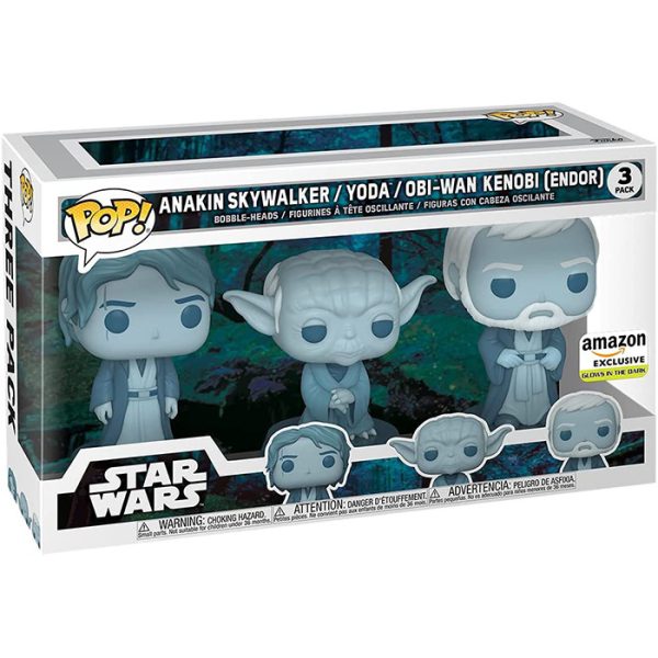 Pop Figurines Pop Anakin Skywalker, Yoda & Obi-Wan Kenobi Endor (Star Wars) Figurine in box