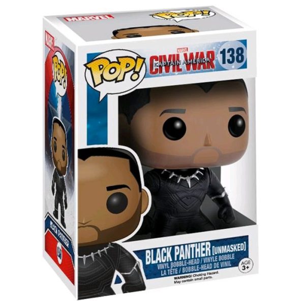 Pop Figurine Pop Black Panther Unmasked (Captain America Civil War) Figurine in box