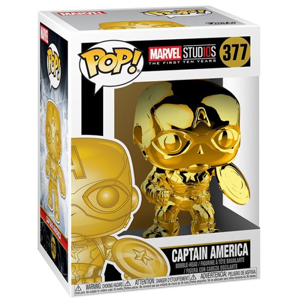Pop Figurine Pop Captain America Gold (Marvel) Figurine in box