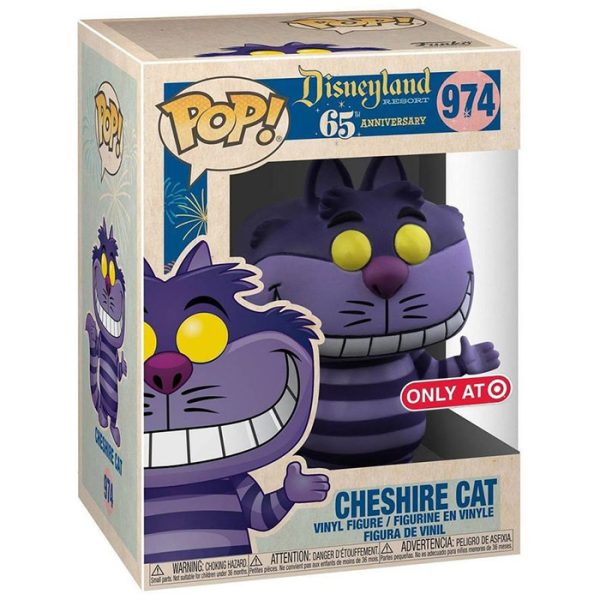 Pop Figurine Pop Cheshire Cat Anniversaire Disneyland Resort (Alice Au Pays Des Merveilles) Figurine in box