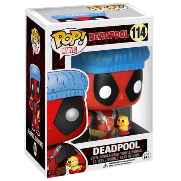 Pop Figurine Pop Deadpool shower cap and ducky (Deadpool) Figurine in box