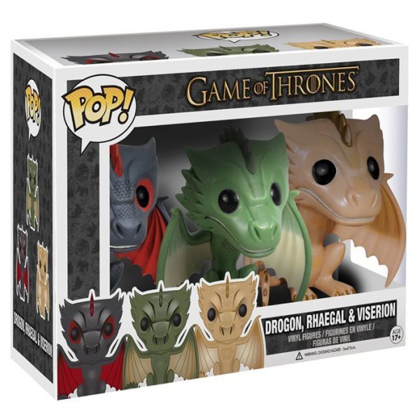 Pop Figurines Pop Rhaegal, Viserion et Drogon (Game Of Thrones) Figurine in box