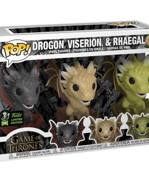 Pop Figurine Pop Drogon, Viserion et Rhaegal in eggs (Game Of Thrones) Figurine in box