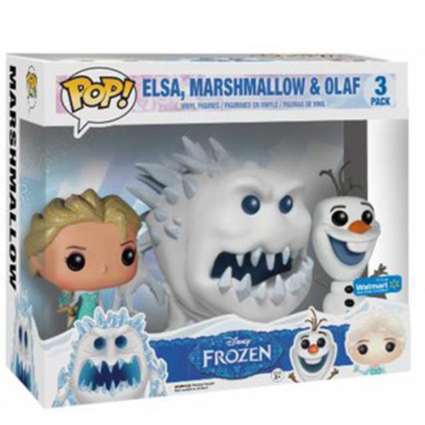 Pop Figurines Pop Elsa, Marshmallow et Olaf (La Reine Des Neiges) Figurine in box
