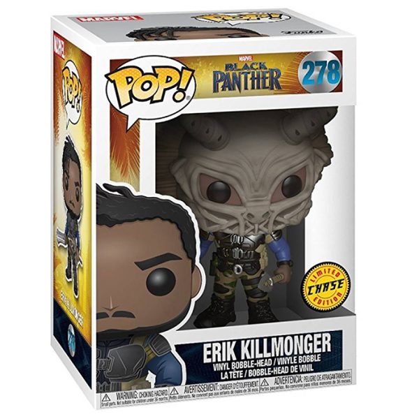 Pop Figurine Pop Erik Killmonger with mask chase (Black Panther) Figurine in box
