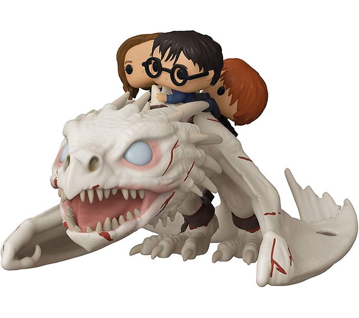 Figurine Pop Harry, Hermione & Ron Riding Gringotts Dragon (Harry Potter)