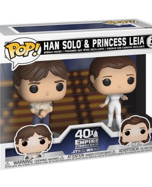 Pop Figurine Pop Han Solo & Princess Leia (Star Wars) Figurine in box