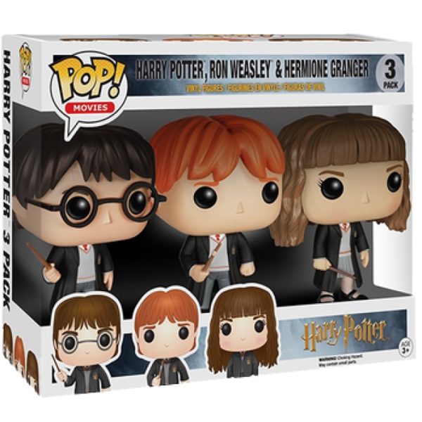 Pop Figurines Pop Harry, Ron et Hermione (Harry Potter) Figurine in box