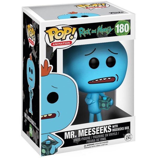 Pop Figurine Pop Mr Meeseeks with Meeseeks box (Rick and Morty) Figurine in box