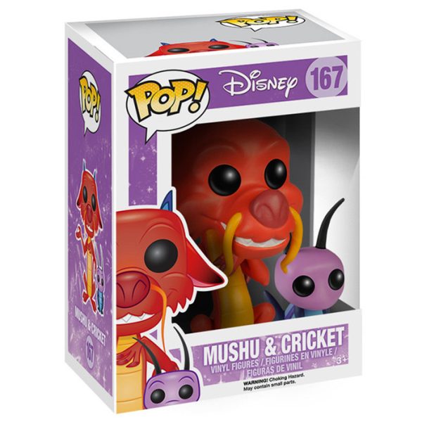 Pop Figurine Pop Mushu et Cricket (Mulan) Figurine in box