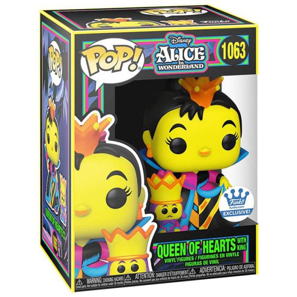 Pop Figurine Pop Queen of Hearts with King black light (Alice Au Pays Des Merveilles) Figurine in box