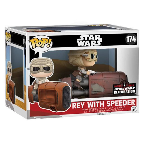 Pop Figurine Pop Rey with speeder (Star Wars) Figurine in box