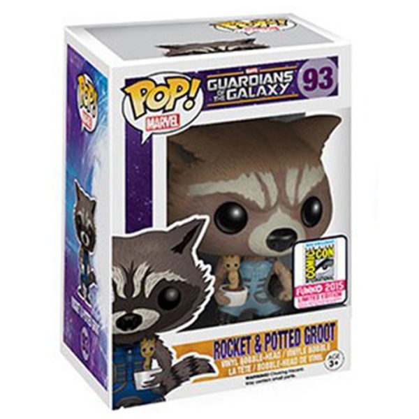 Pop Figurine Pop Rocket Raccoon et Potted Groot (Les Gardiens De La Galaxie) Figurine in box