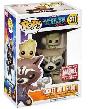 Pop Figurine Pop Rocket with Groot (Guardians Of The Galaxy Vol.2) Figurine in box