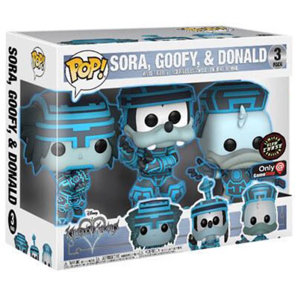 Pop Figurines Pop Sora, Goofy et Donald chase glow in the dark (Kingdom Hearts) Figurine in box