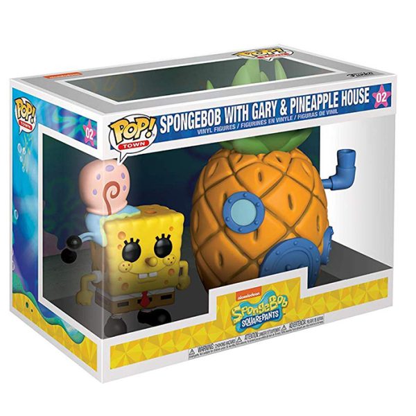 Pop Figurines Pop Spongebob With Gary and Pineapple House (Spongebob Squarepants) Figurine in box
