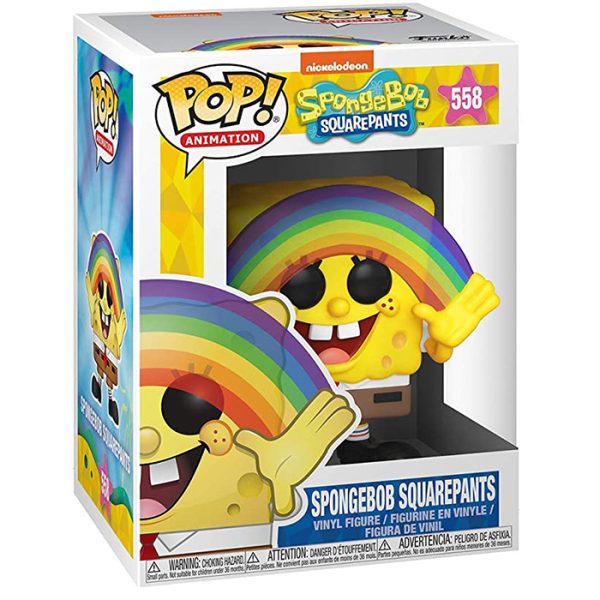 Pop Figurine Pop Spongebob Squarepants with rainbow (Spongebob Squarepants) Figurine in box