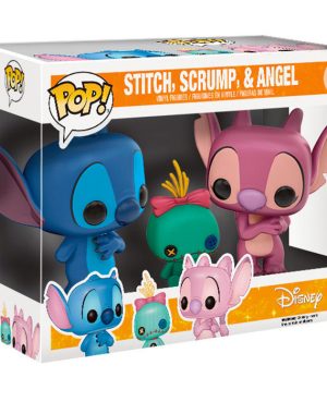 Pop Figurines Pop Stitch, Angel et Scrump (Lilo et Stitch) Figurine in box