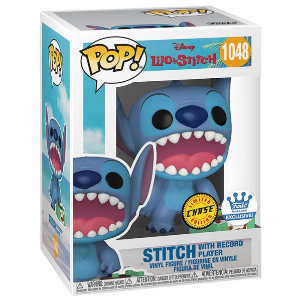 Pop Figurine Pop Stitch with record player chase (Lilo & Stitch) Figurine in box