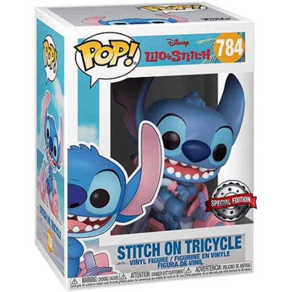 Pop Figurine Pop Stitch on tricycle (Lilo & Stitch) Figurine in box