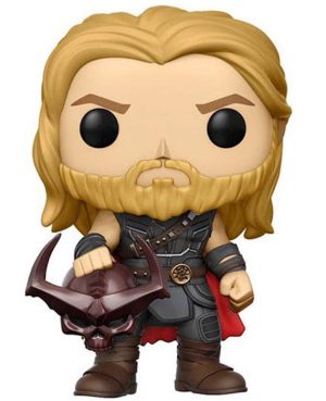 Figurine Pop Thor holding Surtur's faceplate (Thor Ragnarok)