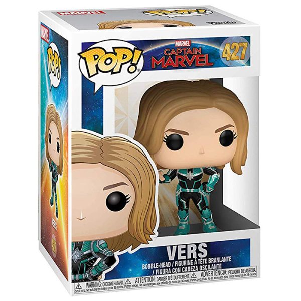 Pop Figurine Pop Vers (Captain Marvel) Figurine in box