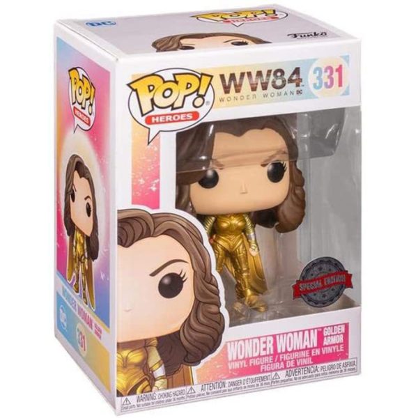 Pop Figurine Pop Wonder Woman sans casque (Wonder Woman 1984) Figurine in box