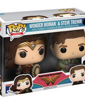 Pop Figurines Pop Wonder Woman et Steve Trevor (Wonder Woman) Figurine in box